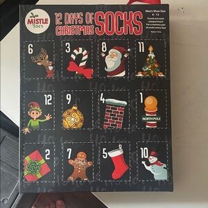 Mistle Toes 12 Days of Christmas Socks